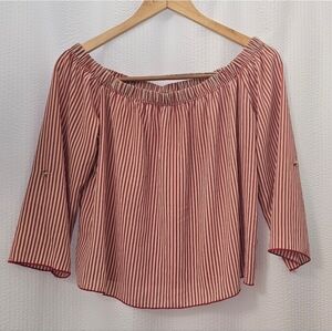 Vivace Striped Off-Shoulder Women's Top Size L